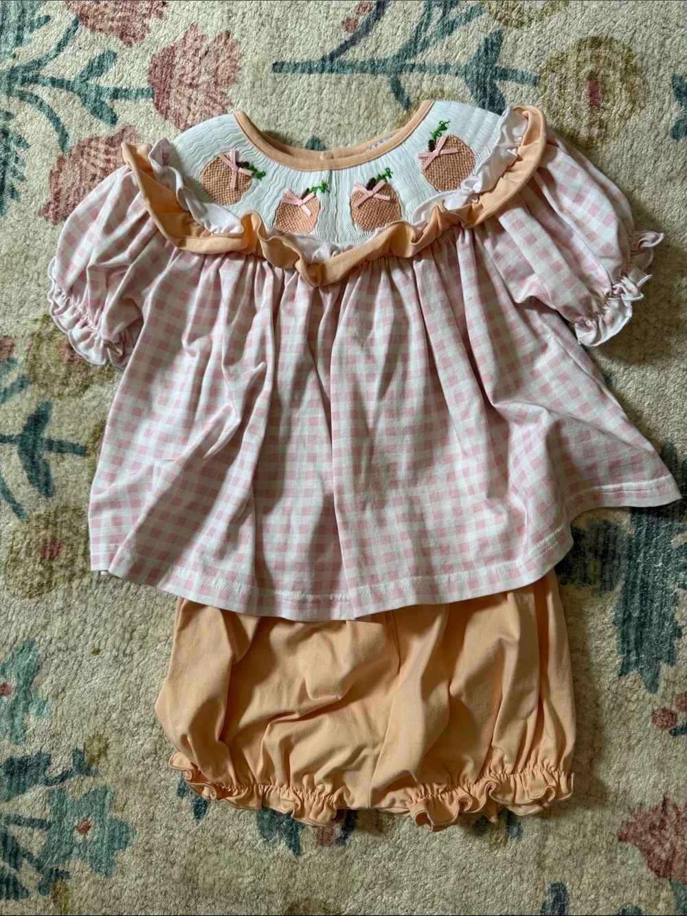 Smocked Pumpkin Set